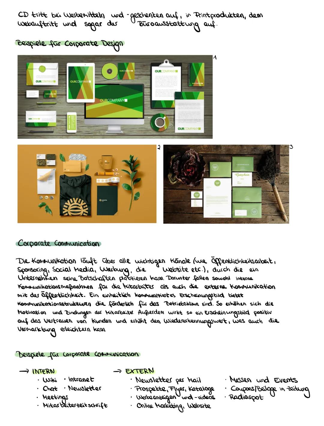 # Corporate Identity (Kurz auch (I genannt)

Die Cl bezeichnet alle Merkmale, mit denen ein Unternehmen
eine eigene Identität schaffen kann,