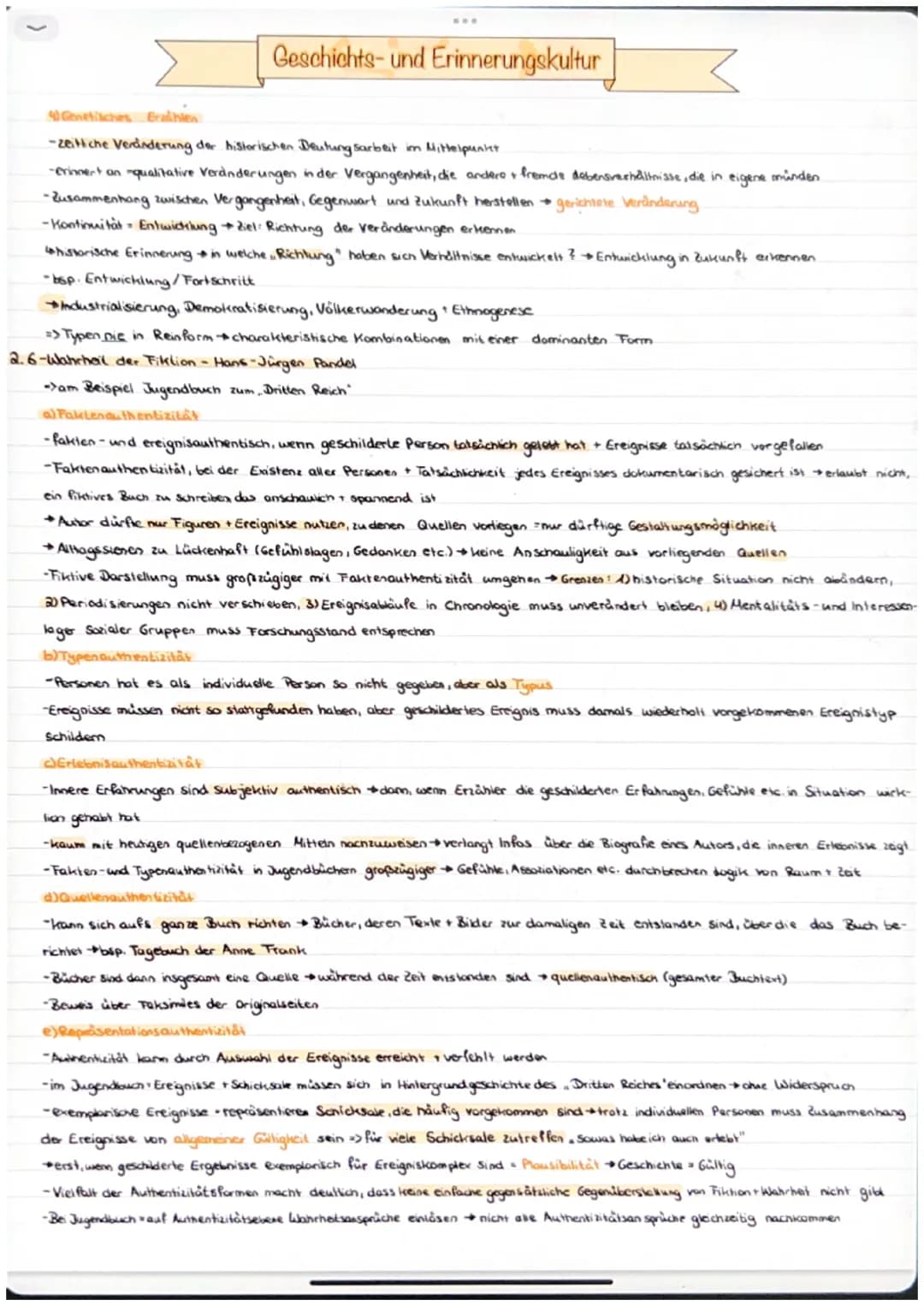 ***
Geschichts- und Erinnerungskultur
A) Kernmodal - Geschichtsbewusstsein und Geschichtskultuur
4.1. Was ist Geschichte ?
- KEIN Synonym fü