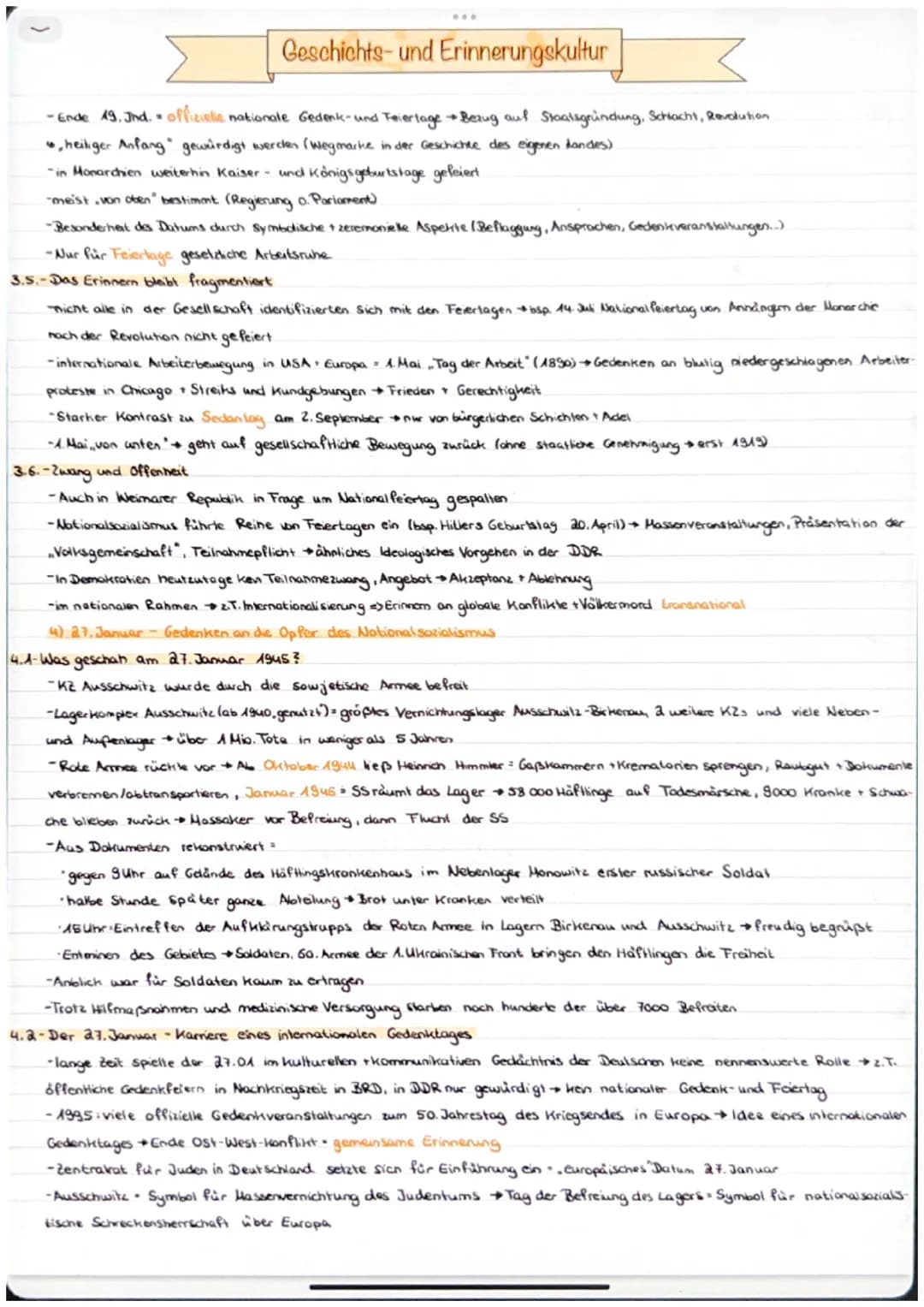 ***
Geschichts- und Erinnerungskultur
A) Kernmodal - Geschichtsbewusstsein und Geschichtskultuur
4.1. Was ist Geschichte ?
- KEIN Synonym fü