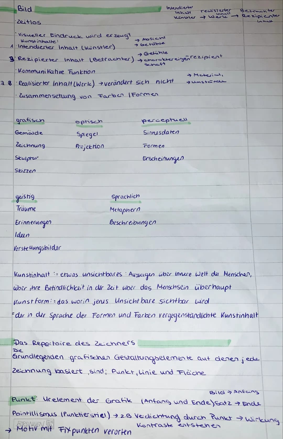 Bild
•Zeitlos.
Visueller Eindruck wird er.
Kunstinhalte:
1 - Intendierter Inhalt (künstler)
grafisch
Gemälde
Zeichnung
Skulptur
Skizzen
3 Re