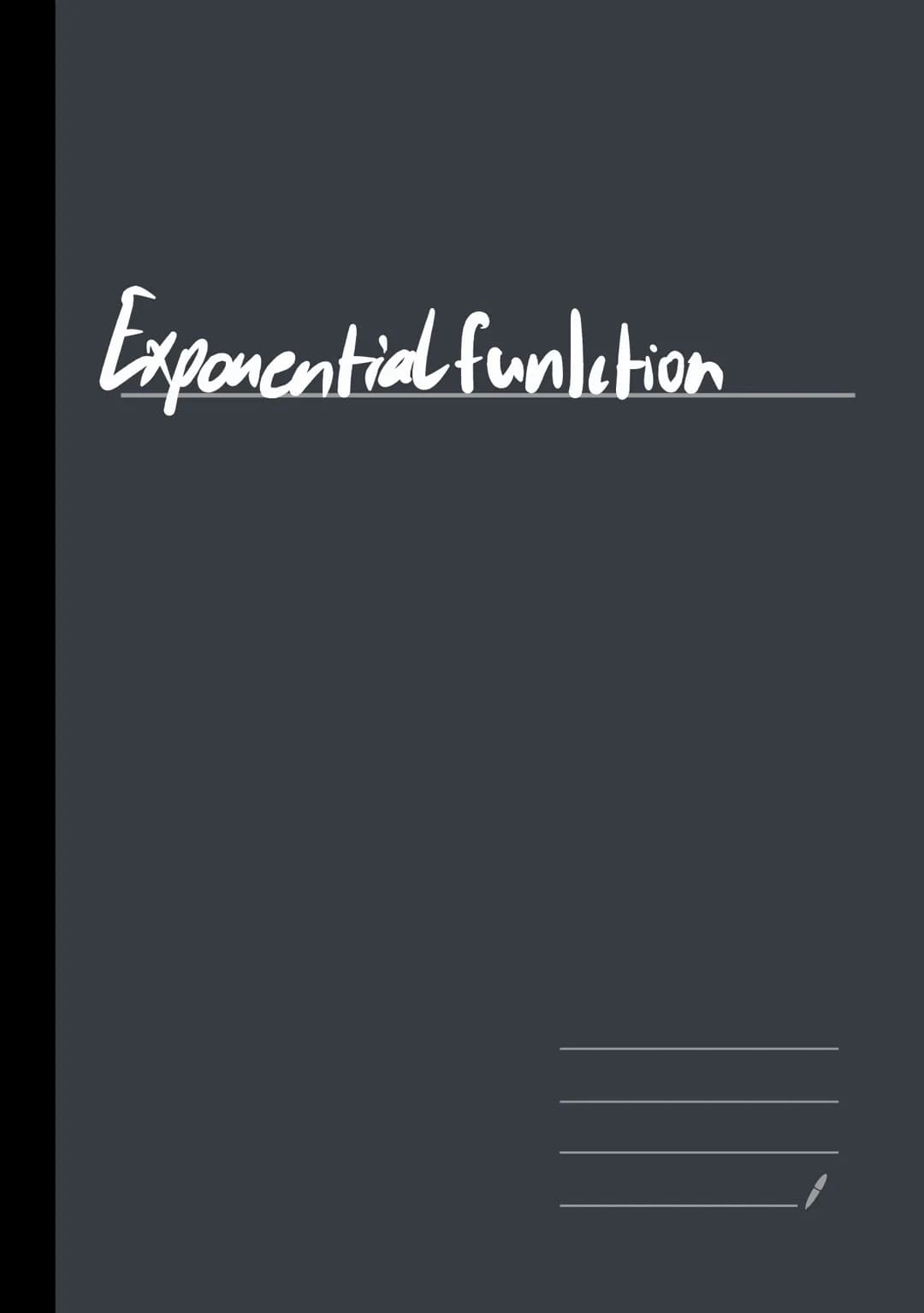Exponential function Exponential funktionen
Funktioner, bei denen die Variable im Exponenten steht, heißen Exponential funktionen.
→ Variabl