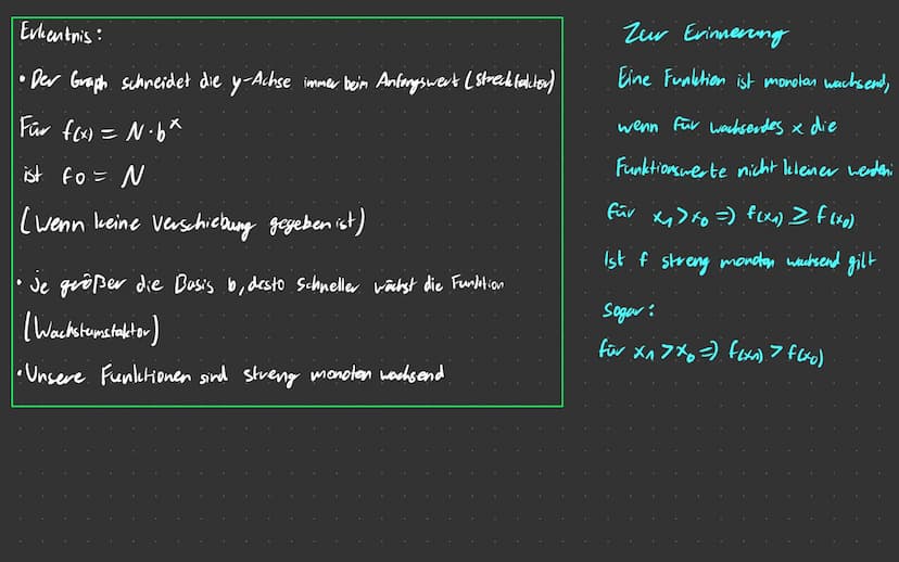 Exponential function Exponential funktionen
Funktioner, bei denen die Variable im Exponenten steht, heißen Exponential funktionen.
→ Variabl