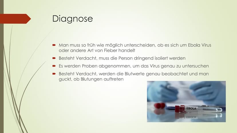 Ebola Handout
Was ist Ebola überhaupt?
- Viruskrankheit, die nach dem Fluss Ebola in der
demokratischen Republik Kongo benannt wurde, wo
das