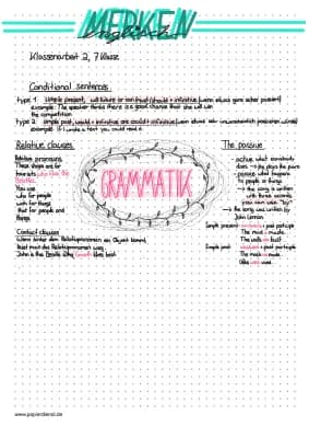 Know Conditional 1 & 2, Passive/Aktive, Relative clauses/Contact clauses thumbnail