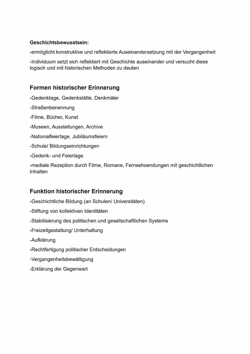 Kernmodul: Geschichts- und Erinnerungskultur
Theorien zu Geschichtsbewusstsein und Geschichtskultur
Geschichtsbewusstsein→ individuelles Kon