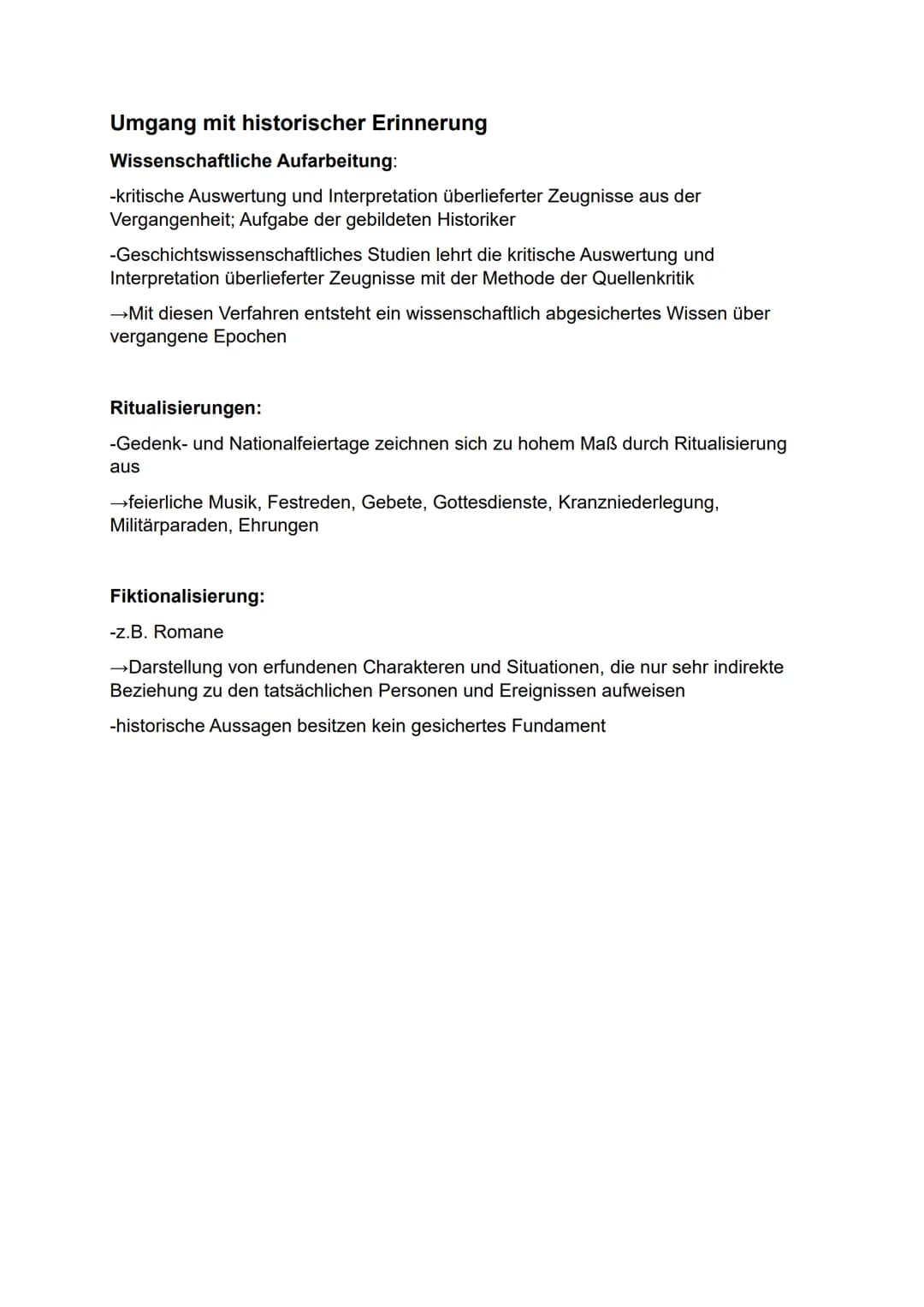 Kernmodul: Geschichts- und Erinnerungskultur
Theorien zu Geschichtsbewusstsein und Geschichtskultur
Geschichtsbewusstsein→ individuelles Kon