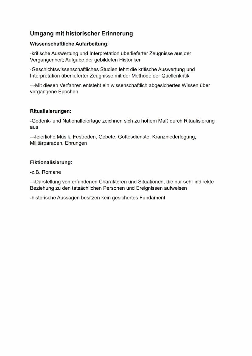 Kernmodul: Geschichts- und Erinnerungskultur
Theorien zu Geschichtsbewusstsein und Geschichtskultur
Geschichtsbewusstsein→ individuelles Kon