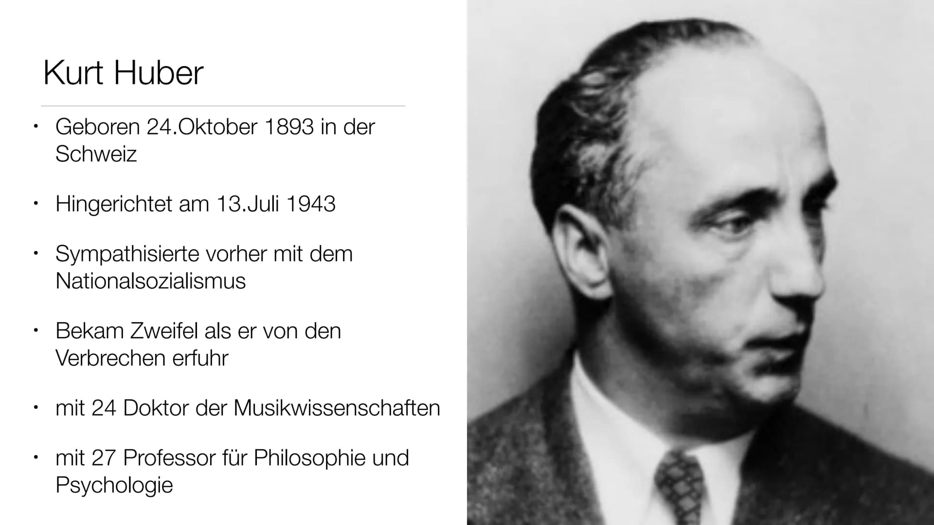 Hans und Sophie Scholl
Die Weiße Rose
https://www.dw.com/de/die-geschwister-scholl-und-die-weiße-rose/a-16621155 Inhalt
●
●
Der Name
Mitglie