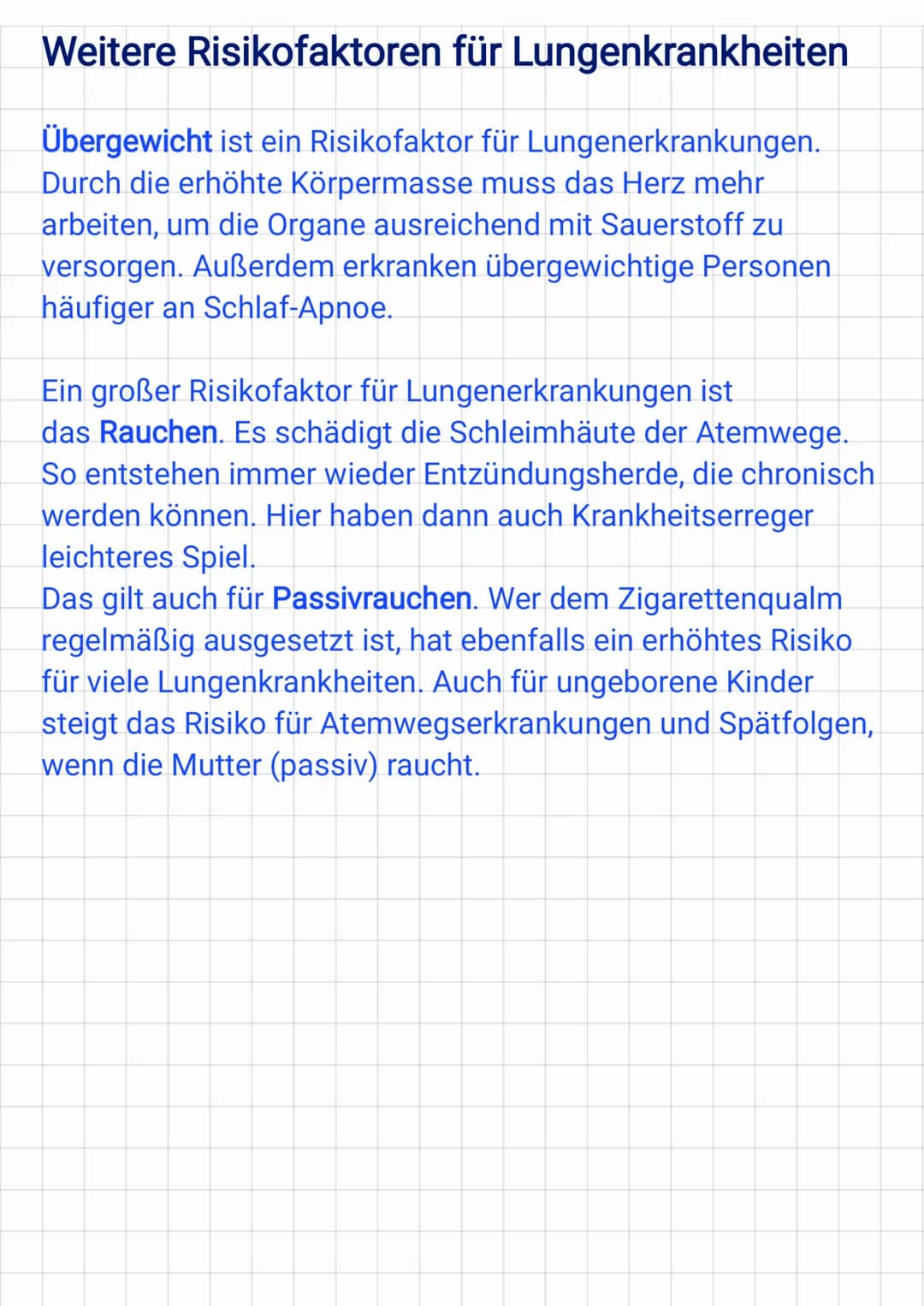 Atmungsorgane
Nasenhöhle.
Mundhöhle
Kehlkopf.
Luftröhre
(Trachea)
rechter Lungenflügel
Die
Lunge
Rachen
779977
Klasse:
9,10
linker Hauptbron