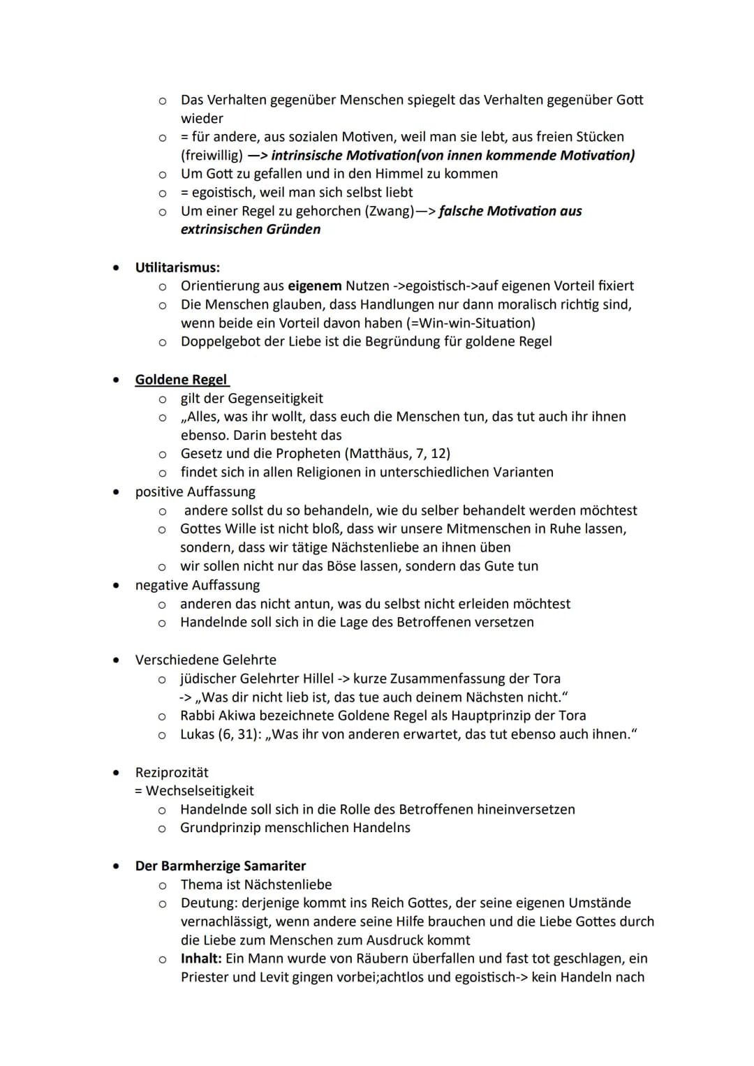 Religion Lernzettel Q3
Gottebenbildlichkeit:
●
O
O
Ist die biblische Grundlage der Menschenwürde
Auch Geschöpf Gottes = von Gott geschaffen,