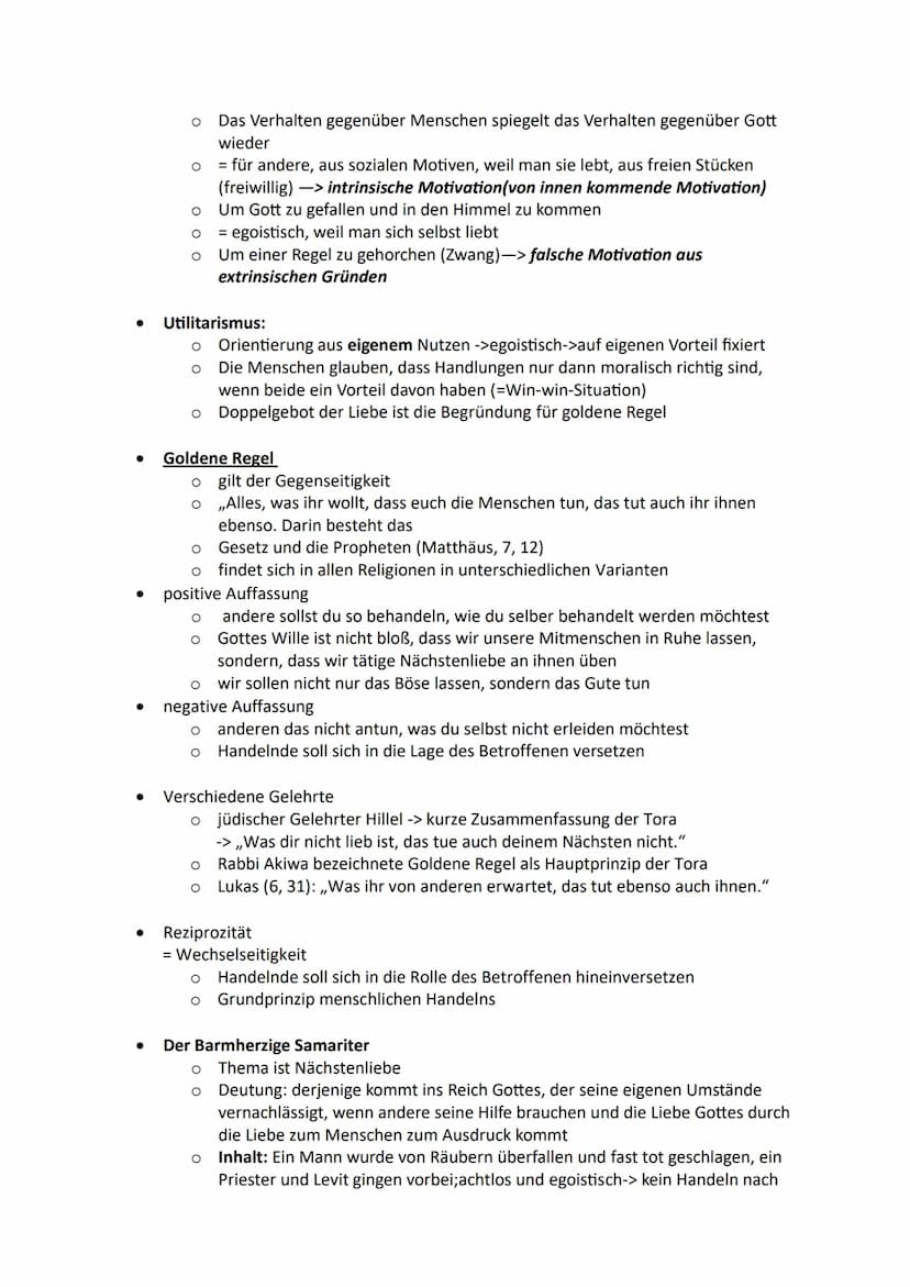Religion Lernzettel Q3
Gottebenbildlichkeit:
●
O
O
Ist die biblische Grundlage der Menschenwürde
Auch Geschöpf Gottes = von Gott geschaffen,