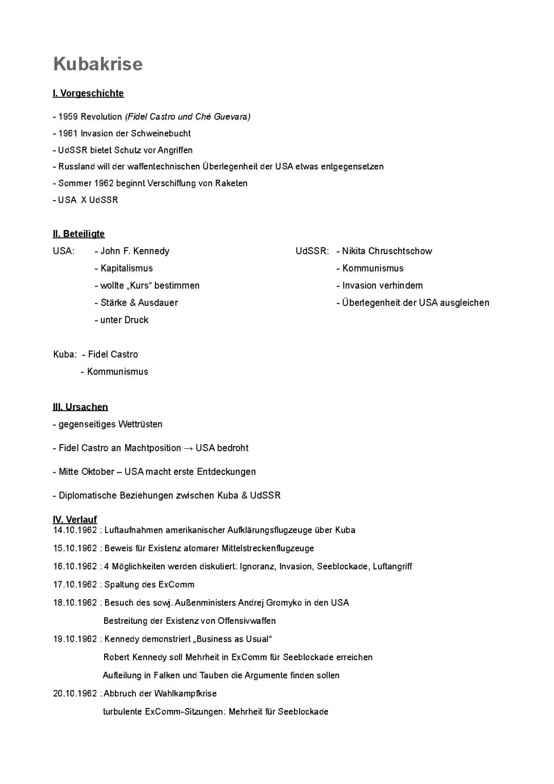 Die Kubakrise einfach erklärt: Zusammenfassung, Folgen und wichtige Daten