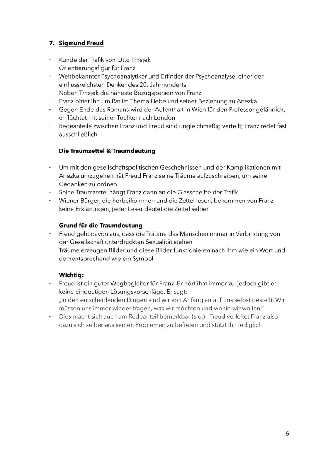 HANDOUT - DER TRAFIKANT
1. Historischer Kontext
2. Inhaltsangabe
3. Figurenkonstellation
4. Sprachliche Gestaltung
5. Erzählform & Erzählzei