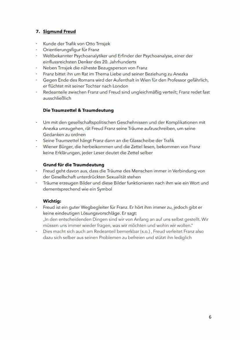HANDOUT - DER TRAFIKANT
1. Historischer Kontext
2. Inhaltsangabe
3. Figurenkonstellation
4. Sprachliche Gestaltung
5. Erzählform & Erzählzei