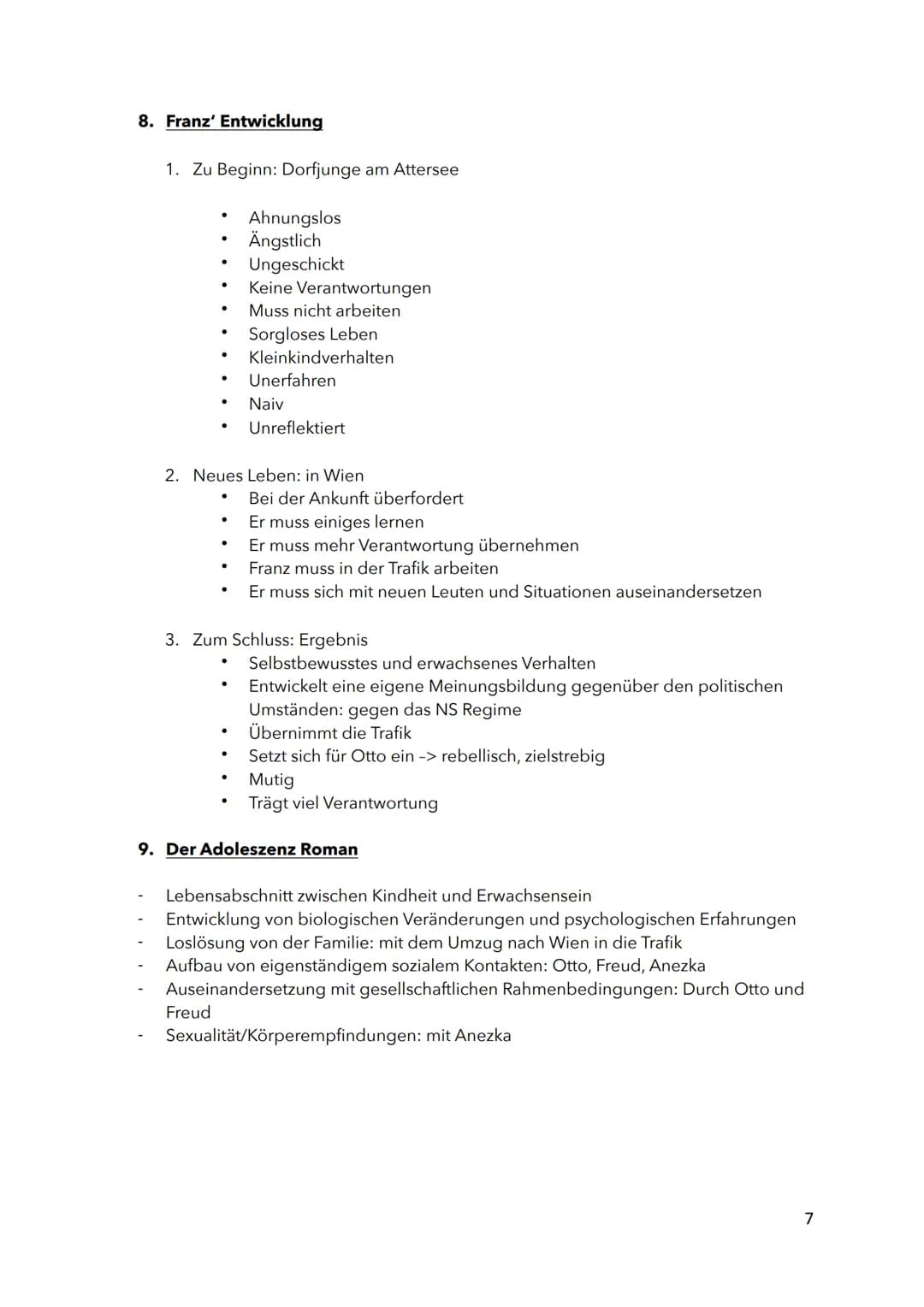 HANDOUT - DER TRAFIKANT
1. Historischer Kontext
2. Inhaltsangabe
3. Figurenkonstellation
4. Sprachliche Gestaltung
5. Erzählform & Erzählzei