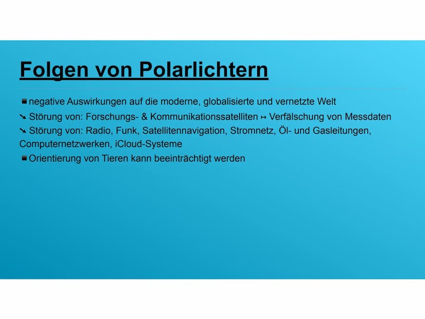Abbildung 1: Polarlichter (sofatutor.de (2021): Seite 1)
Polarlichter - die Farbenpracht am Sternenhimmel
Aleandro lannuzzo Gliederung
1. Ei