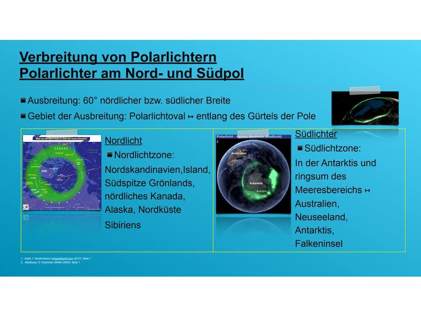 Abbildung 1: Polarlichter (sofatutor.de (2021): Seite 1)
Polarlichter - die Farbenpracht am Sternenhimmel
Aleandro lannuzzo Gliederung
1. Ei