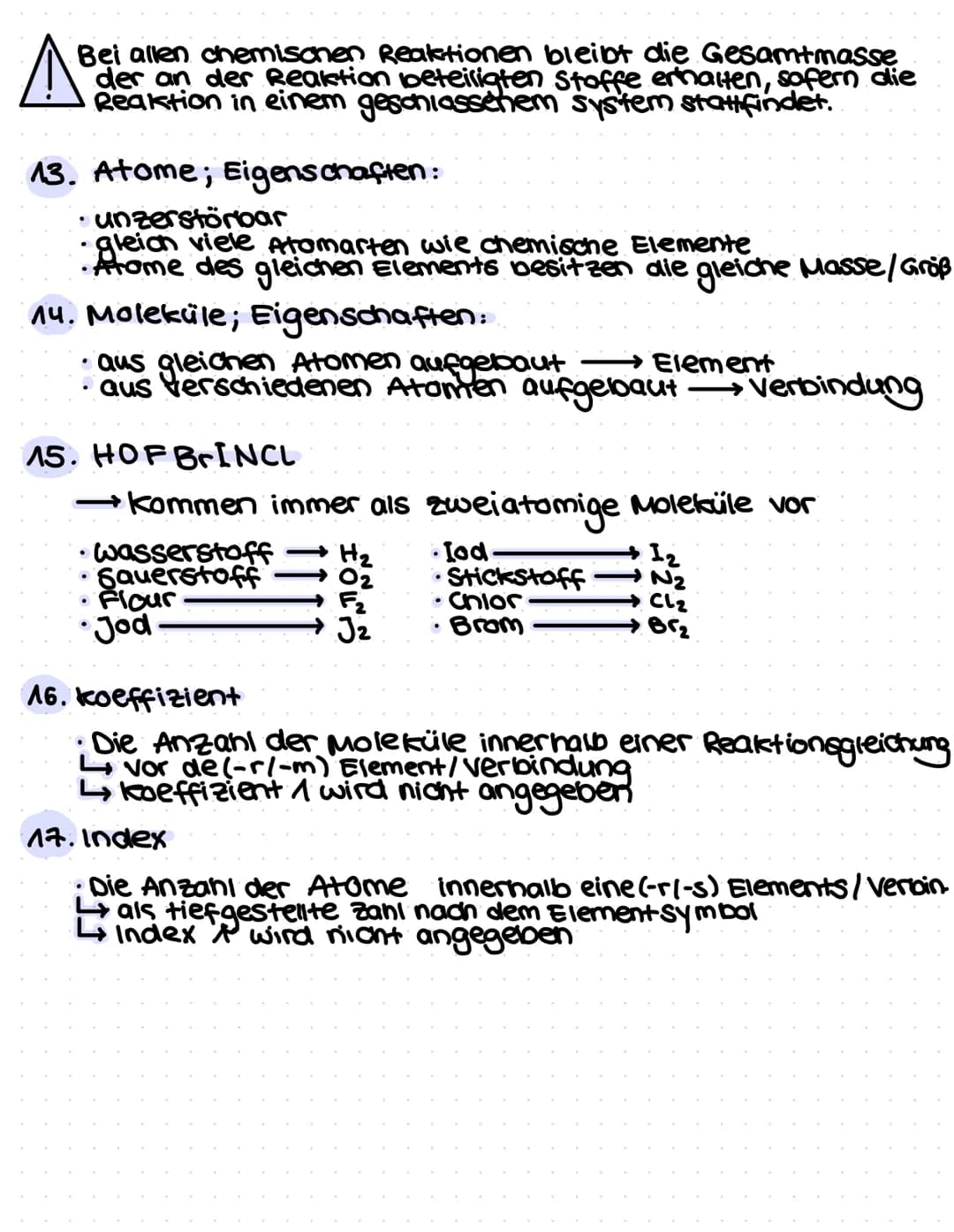- Allgemeines Wissen -
1. Alle Stoffe bestehen aus Teilchen. Die Teilchen einer
Stoffart sind alle gleich groß. Teilchen unterschiedlicher
S
