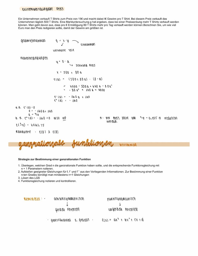 aefunition
Unter einer ganz rationalen Funktion /Oder Polynom funktion) vom grad n versteht man eine reelle Funktion der Form
n-A
+: x→ anx"