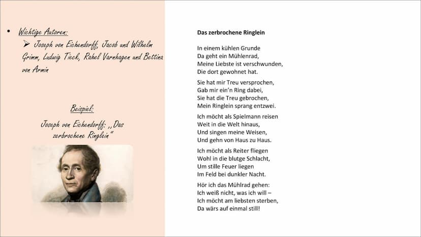 Lyrik ●
Inhaltsverzeichnis
Epochen
von Romantik bis heute (Motive, Merkmale und Beispiel)
➤ Romantik
➤ Klassik
➤ Realismus
➤ Naturalismus
➤ 