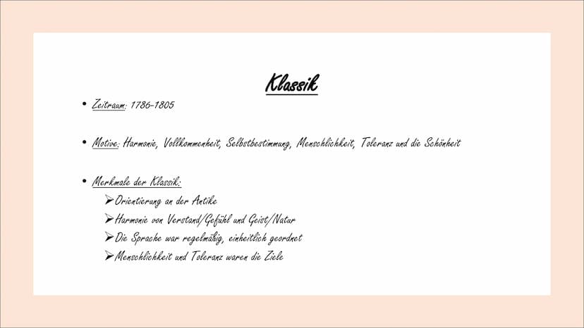 Lyrik ●
Inhaltsverzeichnis
Epochen
von Romantik bis heute (Motive, Merkmale und Beispiel)
➤ Romantik
➤ Klassik
➤ Realismus
➤ Naturalismus
➤ 