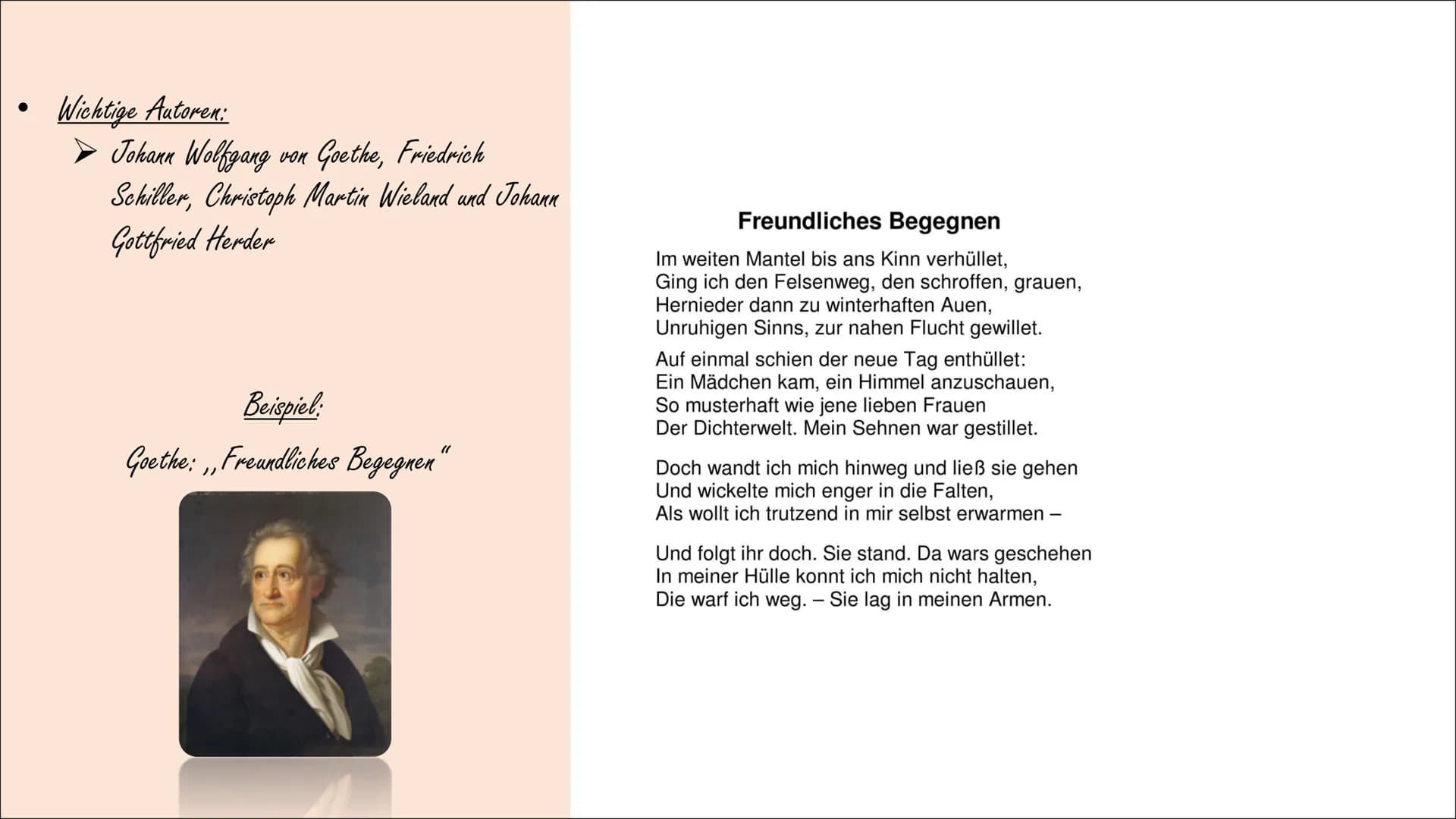Lyrik ●
Inhaltsverzeichnis
Epochen
von Romantik bis heute (Motive, Merkmale und Beispiel)
➤ Romantik
➤ Klassik
➤ Realismus
➤ Naturalismus
➤ 