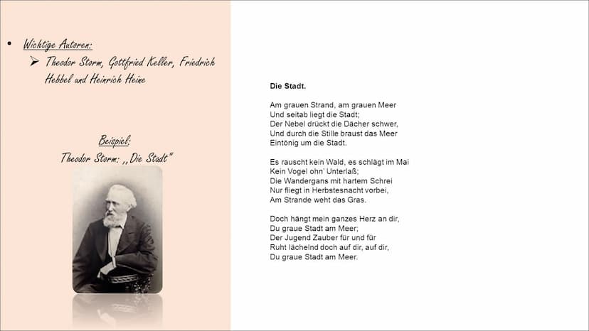 Lyrik ●
Inhaltsverzeichnis
Epochen
von Romantik bis heute (Motive, Merkmale und Beispiel)
➤ Romantik
➤ Klassik
➤ Realismus
➤ Naturalismus
➤ 
