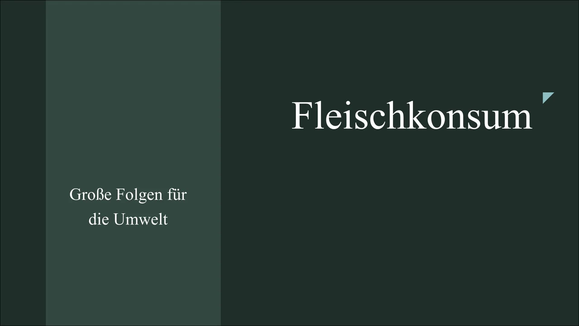 Große Folgen für
die Umwelt
Fleischkonsum ■
■
Gliederung:
Fleischkonsum in Deutschland
Massentierhaltung
■ Fleischkonsum VS Umwelt
Soja und 
