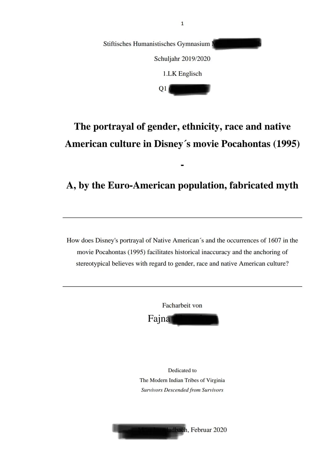 
<h2 id="schuljahr20192020">Schuljahr 2019/2020</h2>
<h3 id="1lkenglischq1">1.LK Englisch Q1</h3>
<p>The portrayal of gender, ethnicity, rac