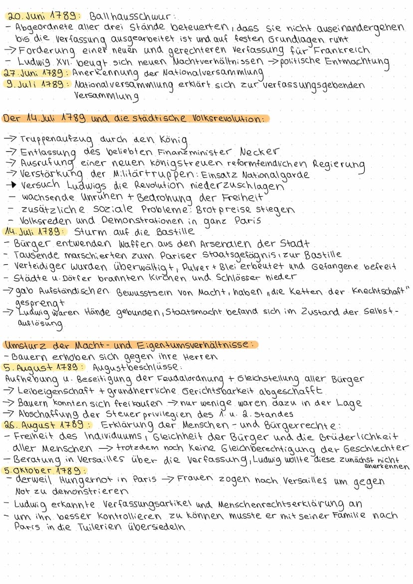 Die Französische Revolution (1789-1799)
Das vormorderne Frankreich:
1715: Tod Ludwig XIV.
werden deutlich
-krisenhafte finanzielle Lage
stän
