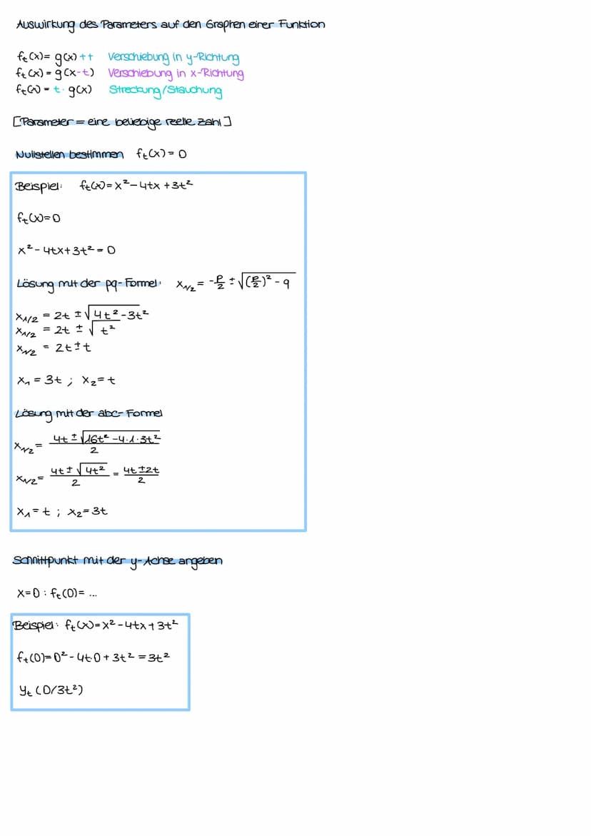 Bedeutung von Funktionsscharen:
Funktionsscharen sind Funktionen, die zusätzlich zu der Variablen Cmeistens x) noch einen Parameter enthatte