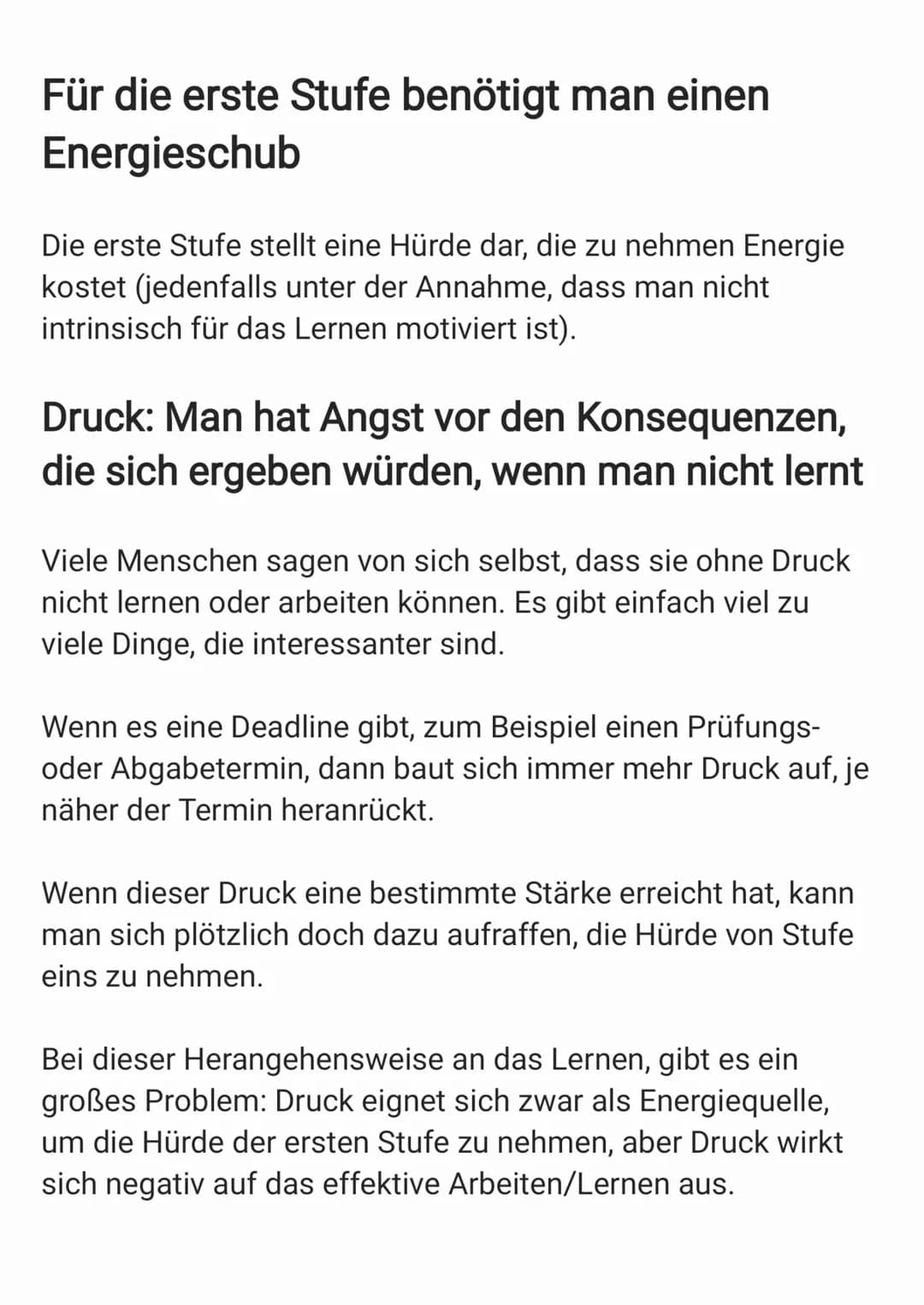 
<p>Um bessere Ergebnisse beim Lernen zu erzielen, sollte man an seiner Konzentrationsfähigkeit arbeiten. Das 3-Stufen-Modell kann dabei hel