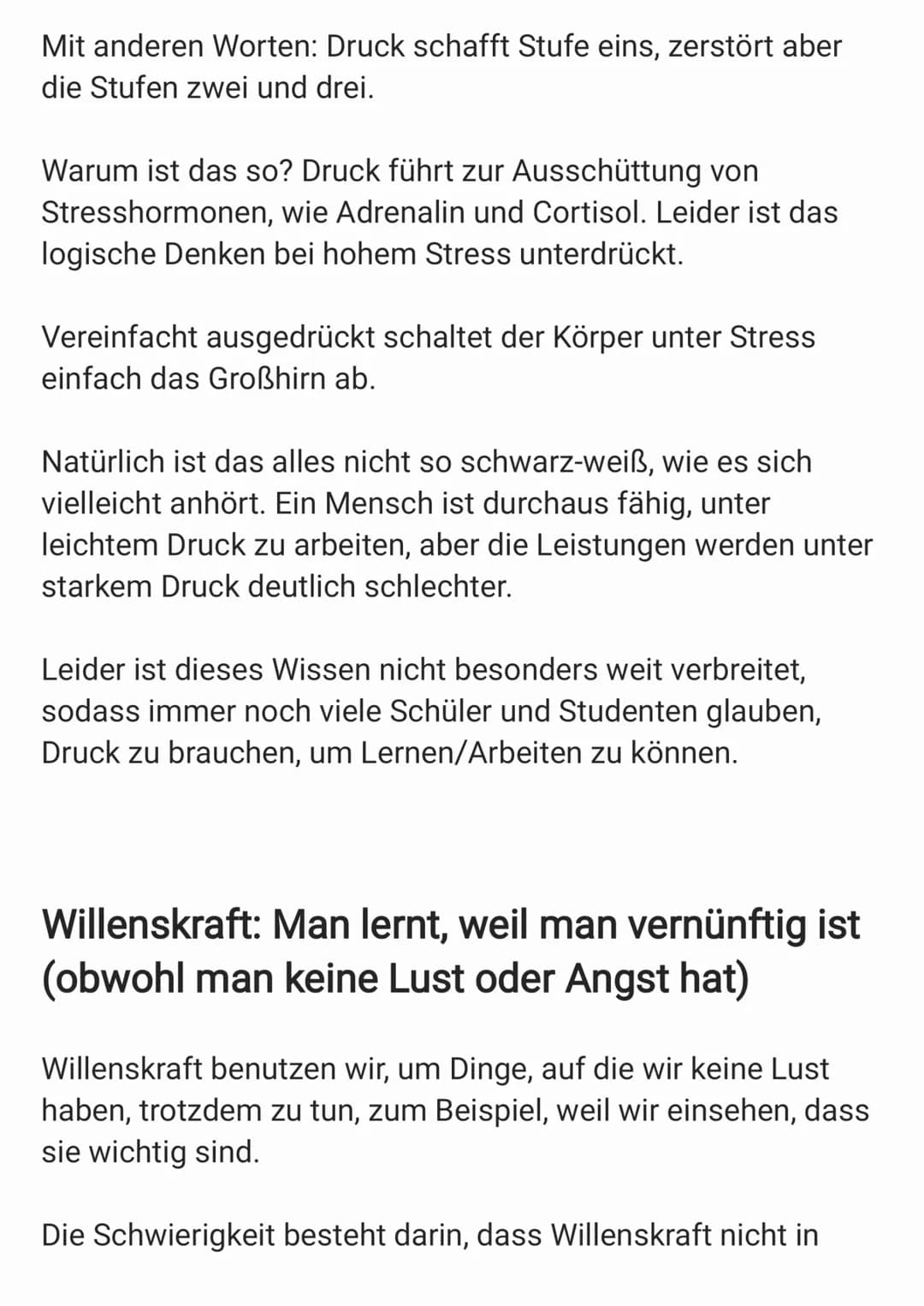 
<p>Um bessere Ergebnisse beim Lernen zu erzielen, sollte man an seiner Konzentrationsfähigkeit arbeiten. Das 3-Stufen-Modell kann dabei hel