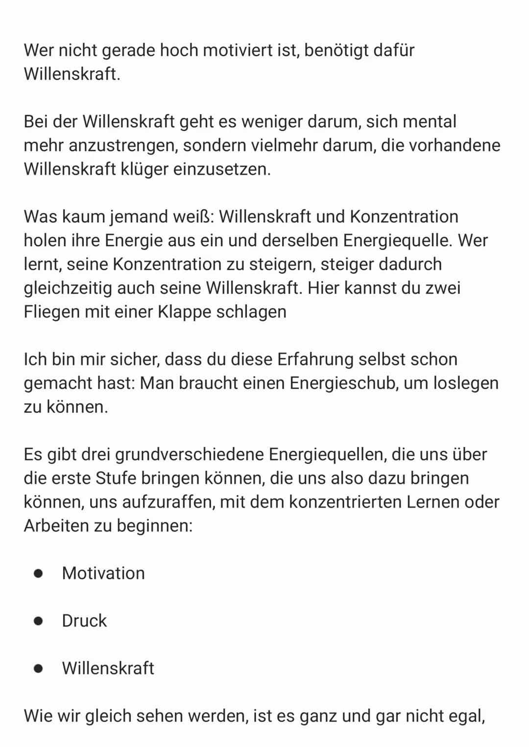 
<p>Um bessere Ergebnisse beim Lernen zu erzielen, sollte man an seiner Konzentrationsfähigkeit arbeiten. Das 3-Stufen-Modell kann dabei hel