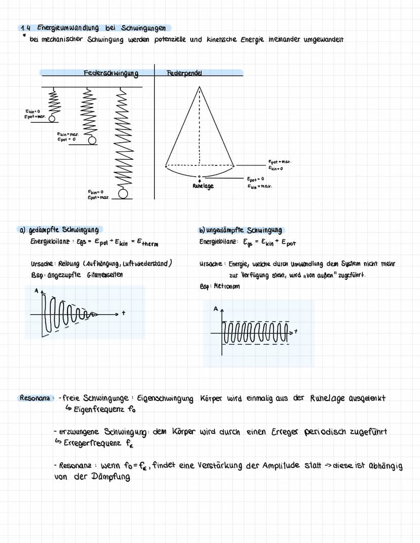136
1.1 Definition und Vorraussetzung
Eine mechanische Schwingung ist eine zeitlich periodische Bewegung eines Körpers um eine Ruhelage.
All