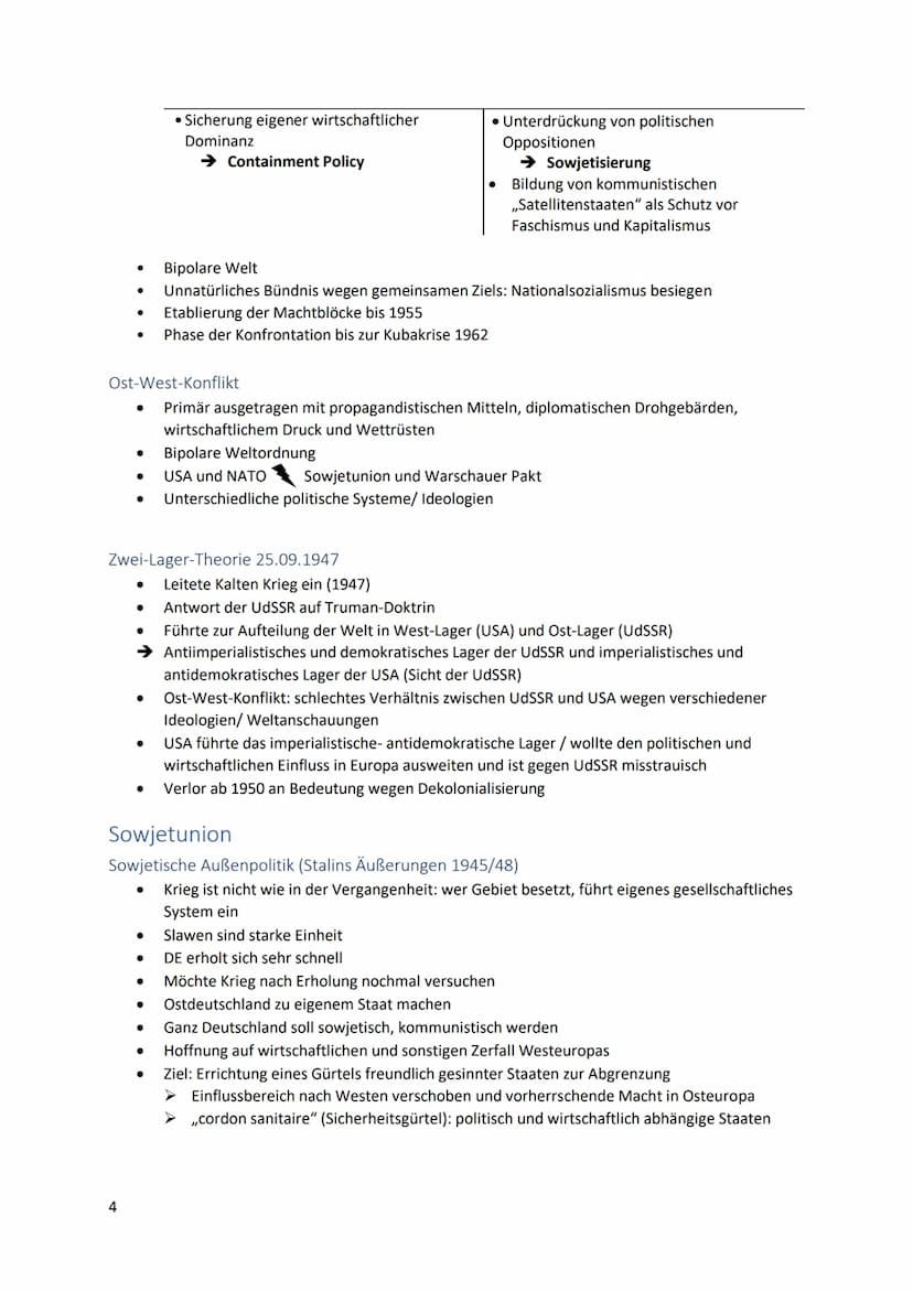 Inhalt
Zeitstrahl..
Entstehung des Ost-West-Konflikts.
Zerfall der Anti-Hitler-Koalition.
Ausgangssituation der Großmächte nach dem Krieg
Be
