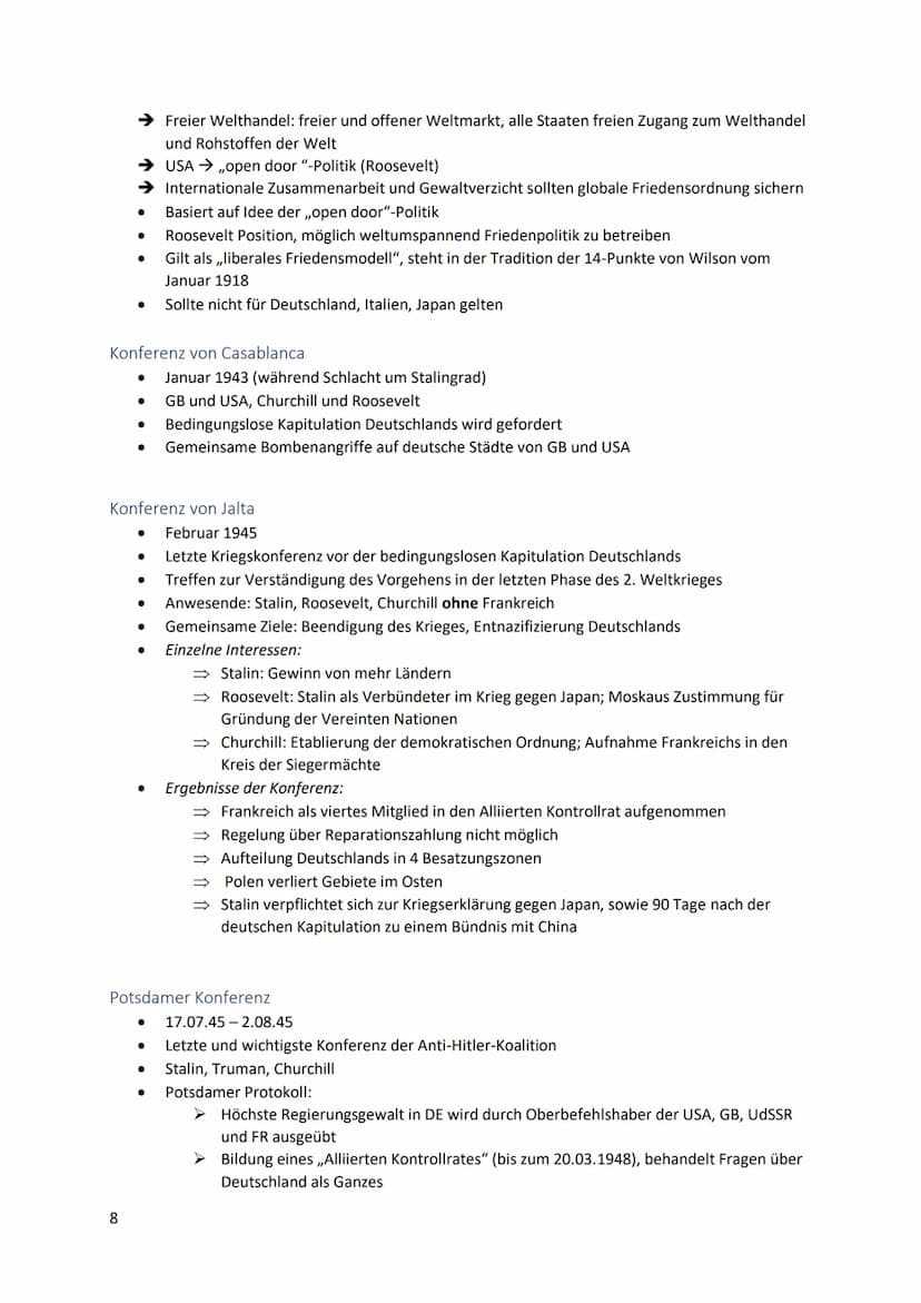 Inhalt
Zeitstrahl..
Entstehung des Ost-West-Konflikts.
Zerfall der Anti-Hitler-Koalition.
Ausgangssituation der Großmächte nach dem Krieg
Be