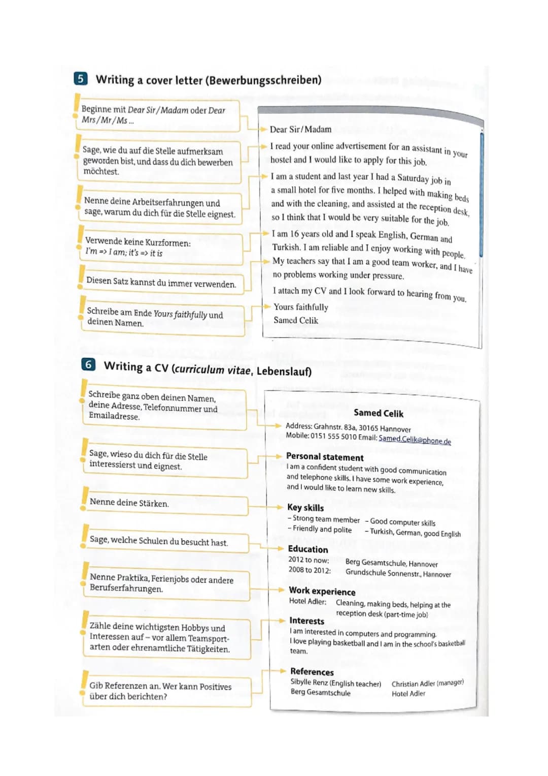 --- OCR Start ---
Englisch - Realschulprüfung
Linking words
Comparisons
Englisch
Deutsch
therefore
deshalb
as a result
infolge
so that
sodas