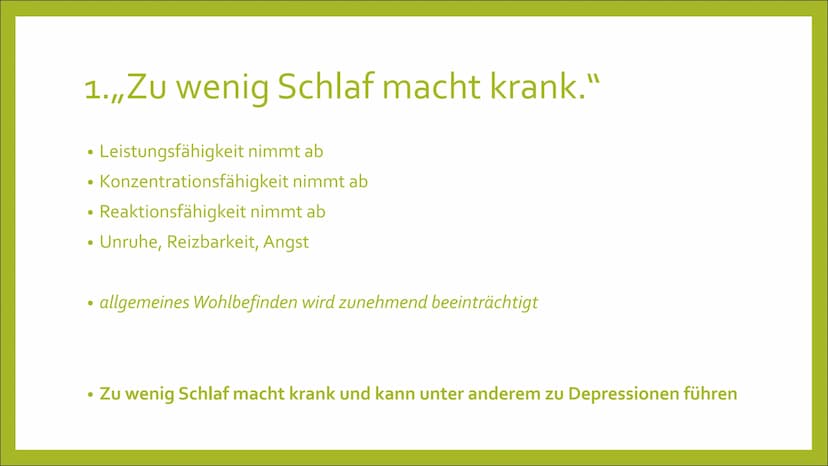 SCHLAFSTÖRUNGEN
Und warum erinnern wir uns nicht
ans Schlafwandeln? - oder doch?
shu
ㅓ
SLEEP Inhalt
Exkurs: Was ist Schlaf?
• 1. Zu wenig Sc
