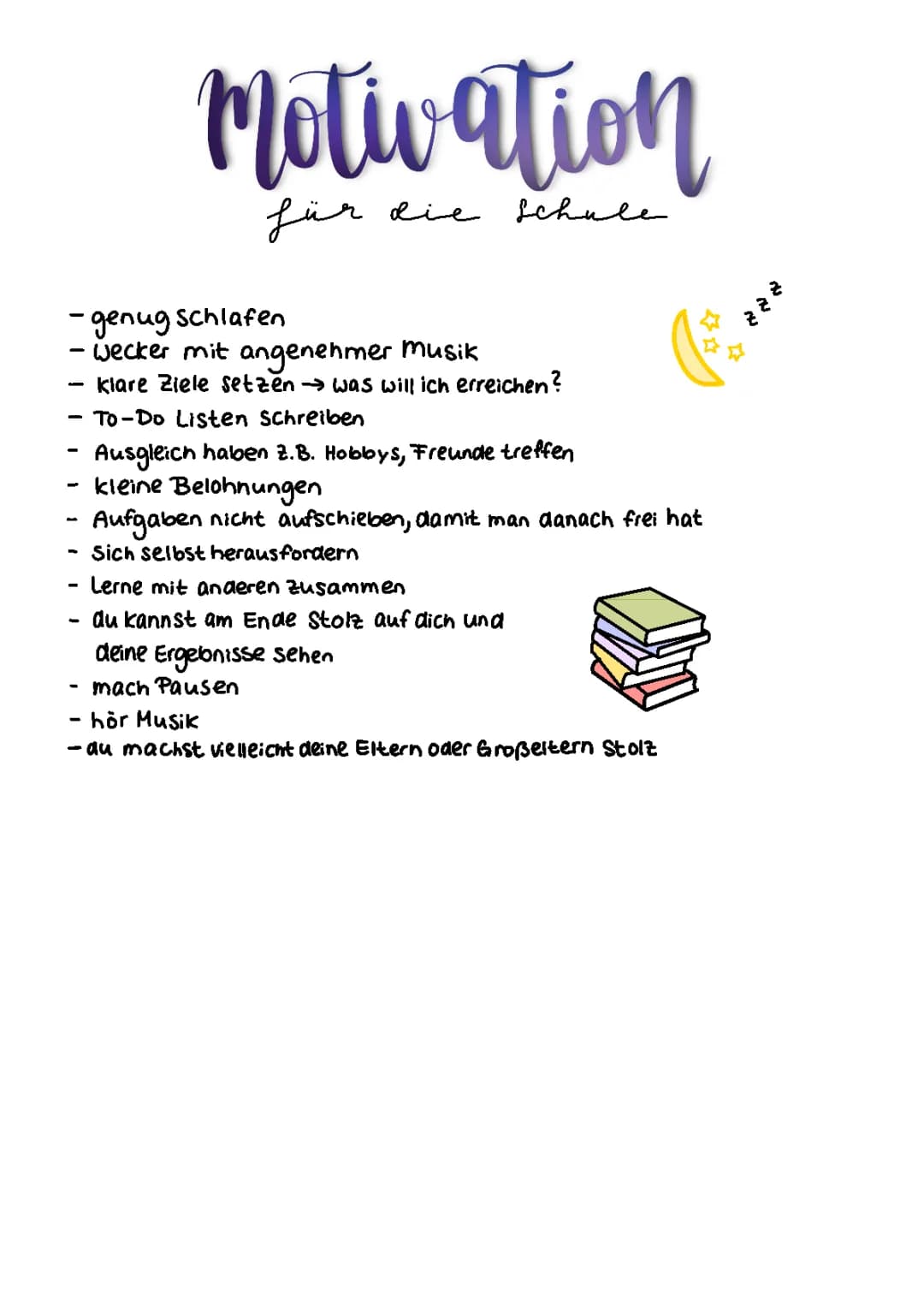 Motivation für die Schule