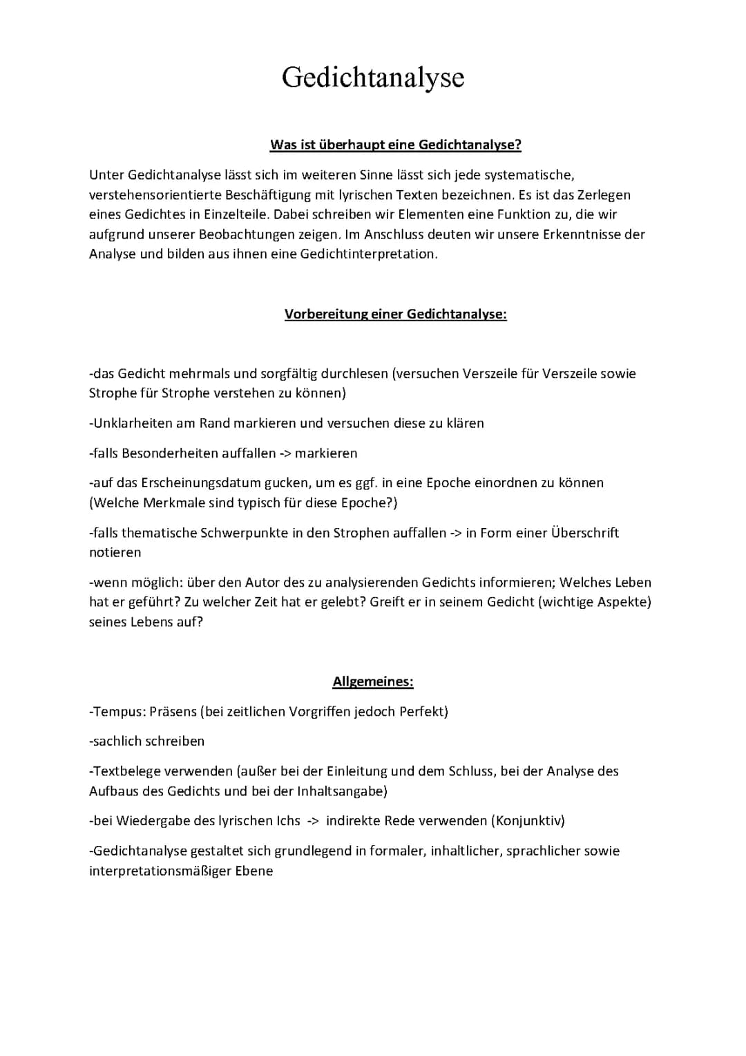 Gedichtanalyse 