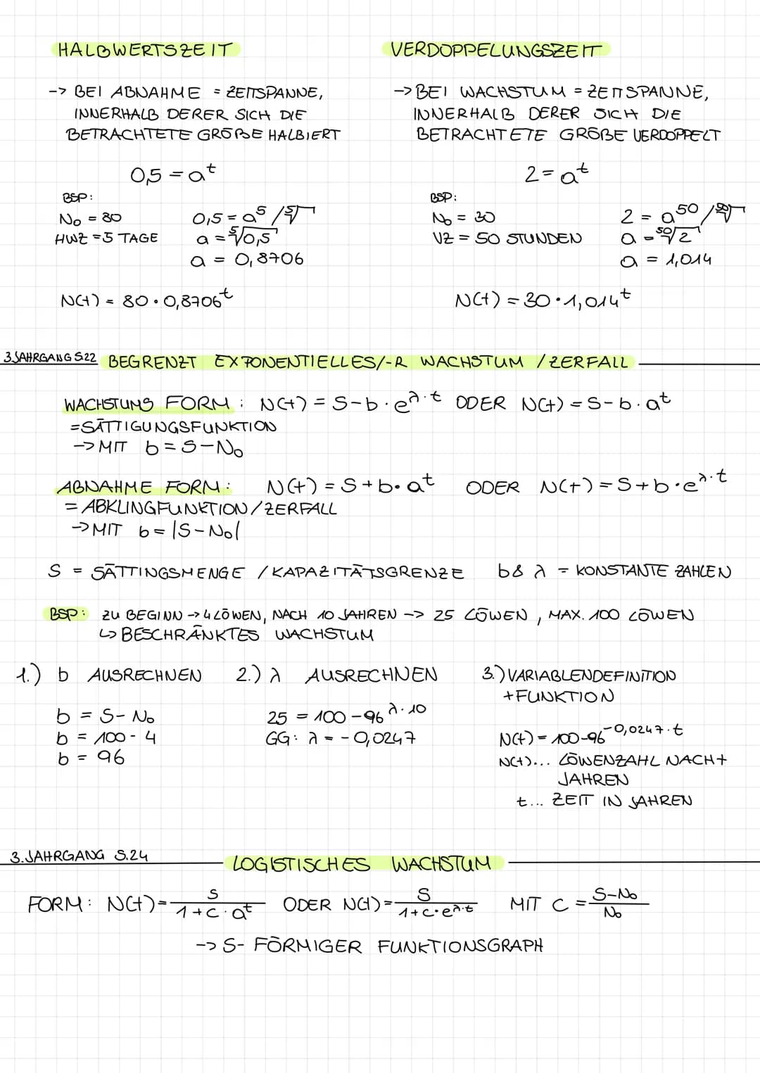 3. JAHRGANG S8
ABSOLUTE ANDERUNG:
-> DIFFERENZ
→ f(b)-f(a)
-> VON... BIS ... UM...
GESTIEGEN/GESUNKEN
3. JAHRGANG S10
WACHSTUMS- UND ABNAHME