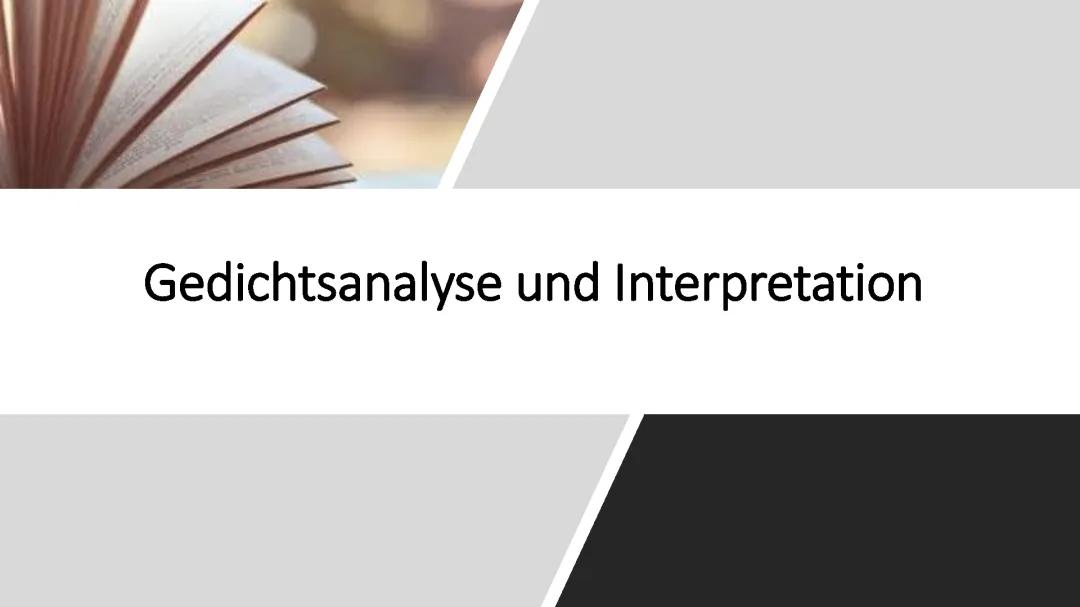 Impressionismus Gedicht Analyse - Einfache Interpretation und Beispiele