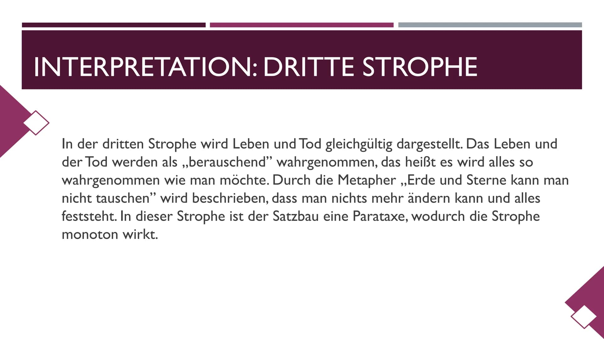 Gedichtsanalyse und Interpretation Allgemein
• Name des Gedichts: Gleichung
●
Verfasser: Rudolf Georg Bindig
• Epoche: Impressionismus (1867