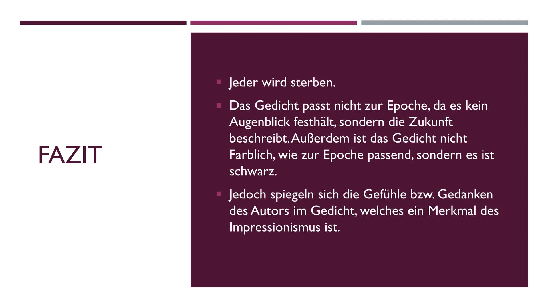 Gedichtsanalyse und Interpretation Allgemein
• Name des Gedichts: Gleichung
●
Verfasser: Rudolf Georg Bindig
• Epoche: Impressionismus (1867