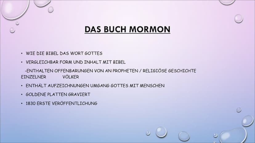 DIE MORMONEN ●
●
ALLGEMEINES
●
GEMEINSCHAFTEN
• DAS BUCH MORMON
REGELN
HUMANTIÄRER DIENST
• MISSION
• SEKTE ODER WAHRE CHRISTEN
ÜBERSICHT AL
