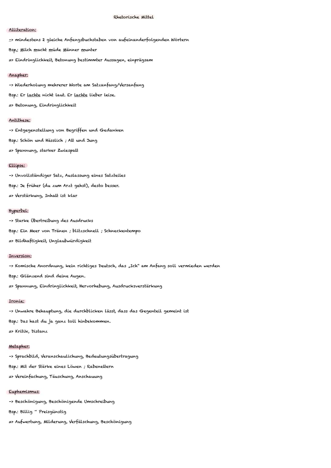 Merkmale:
Inhaltlich: Expression der Gedanken und Gefühle eines subjektiven Sprechers
-> Lyrisches ich # Autor: Hervorhebung des subjektiven