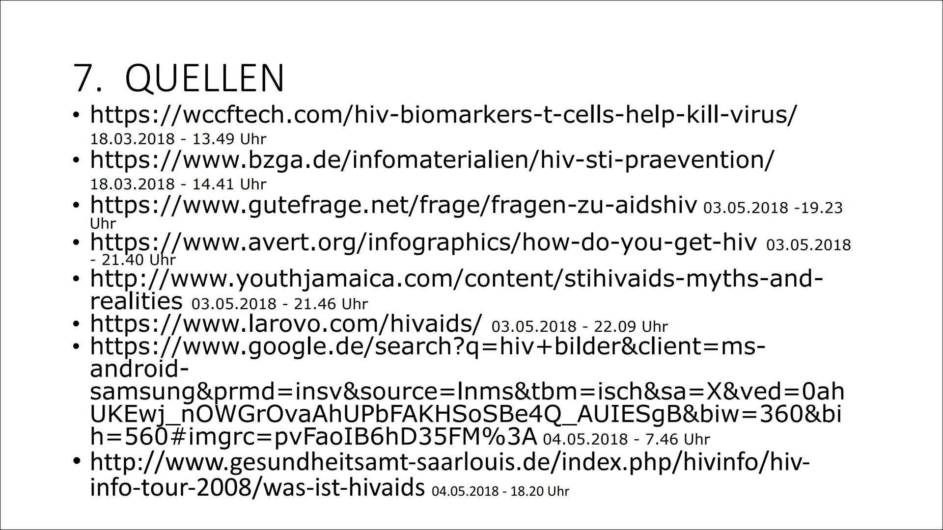 HIV
Human Immunodeficiency Virus
R Inhaltsverzeichnis
1. HIV/AIDS
2. ALLGEMEINES
3. HIV-ZELLE
4. ÜBERTRAGUNG
5. SCHUTZ
6. HIV-Positiv
7. The