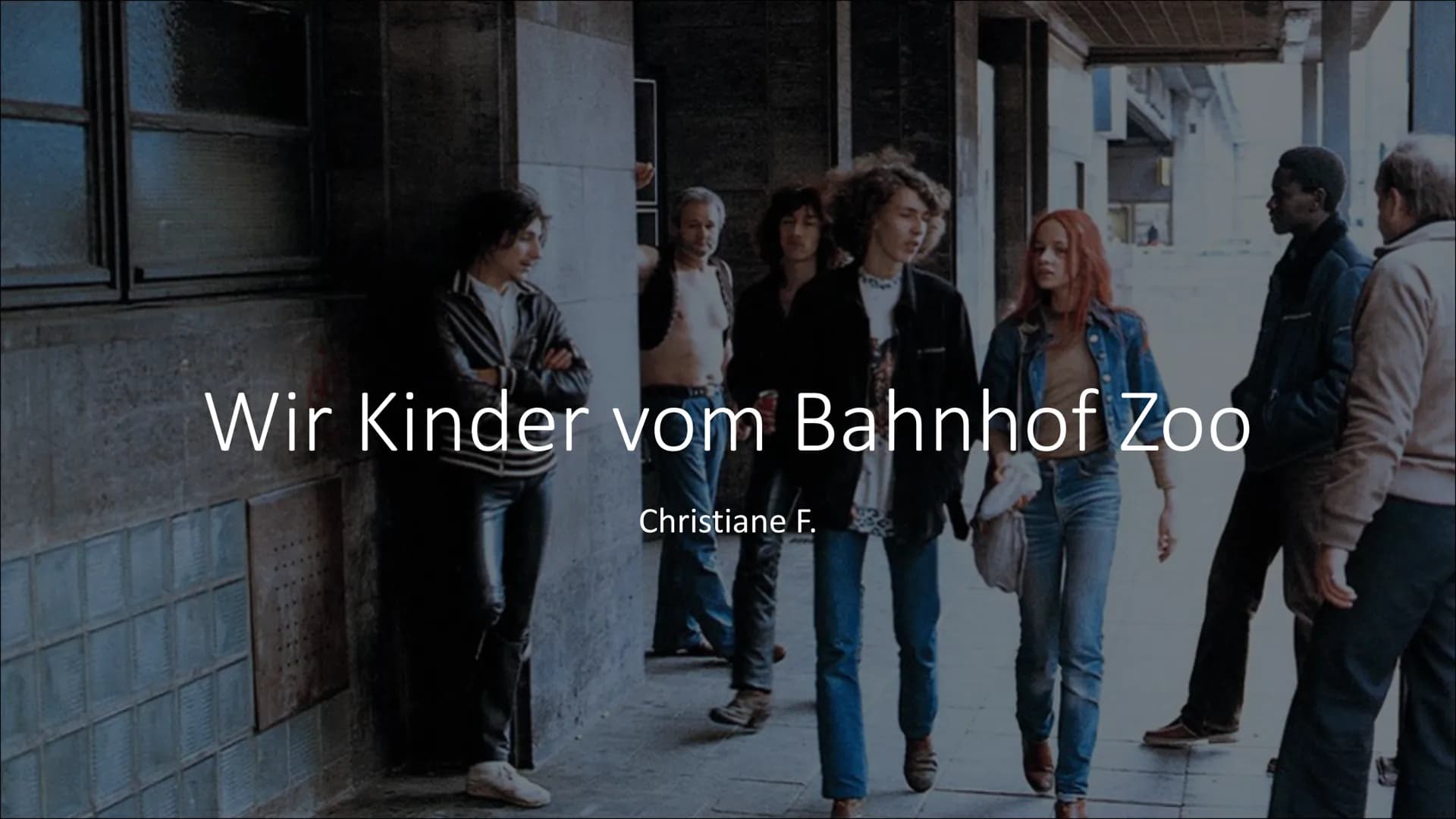 Wir Kinder vom Bahnhof Zoo
Christiane F. Inhalt
Biografie
• Entstehung des Buches und weitere Werke
• Informationen zum Buch
Charakteristik 