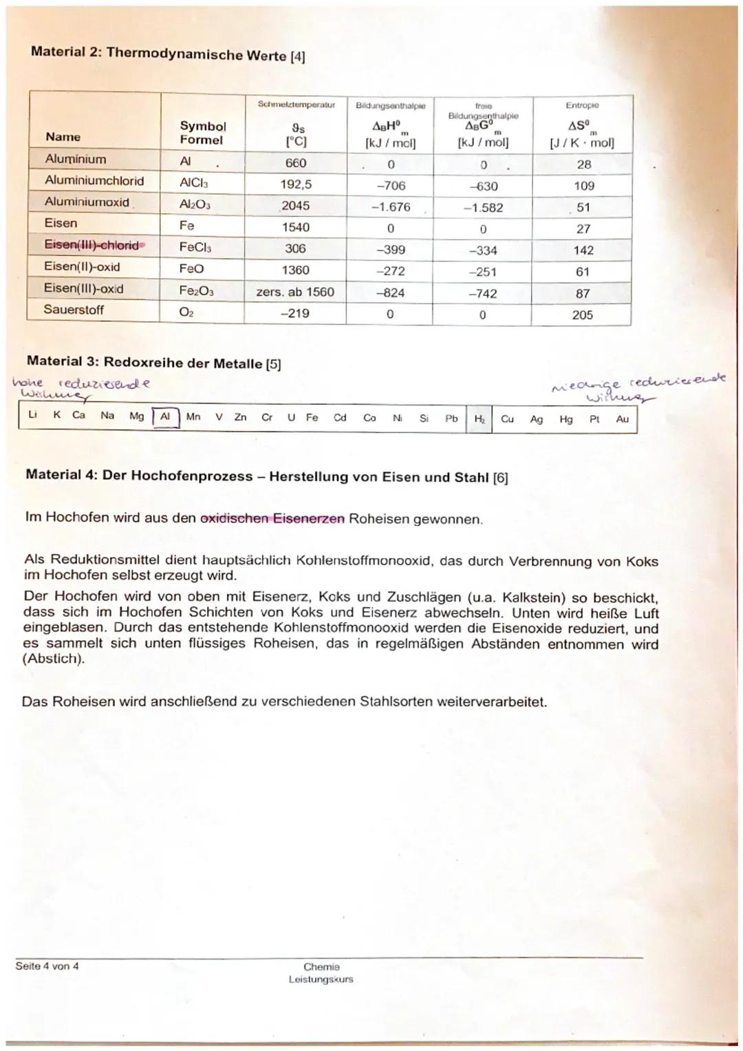 Aufgabenstellung (Q1 - 2. Klausur)
Inhalt:
Titel:
Aufgabenart:
Hilfsmittel:
Gesamtbearbeitungszeit:
Chemie
Leistungskurs
Redoxreaktion, Chem